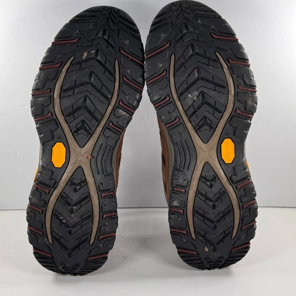 Columbia Mens Brown Leather Mesh Hiking Sandals Vibram Sole Size 8 BM4520-231